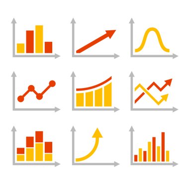 renk grafik grafik simgeler kümesi. vektör