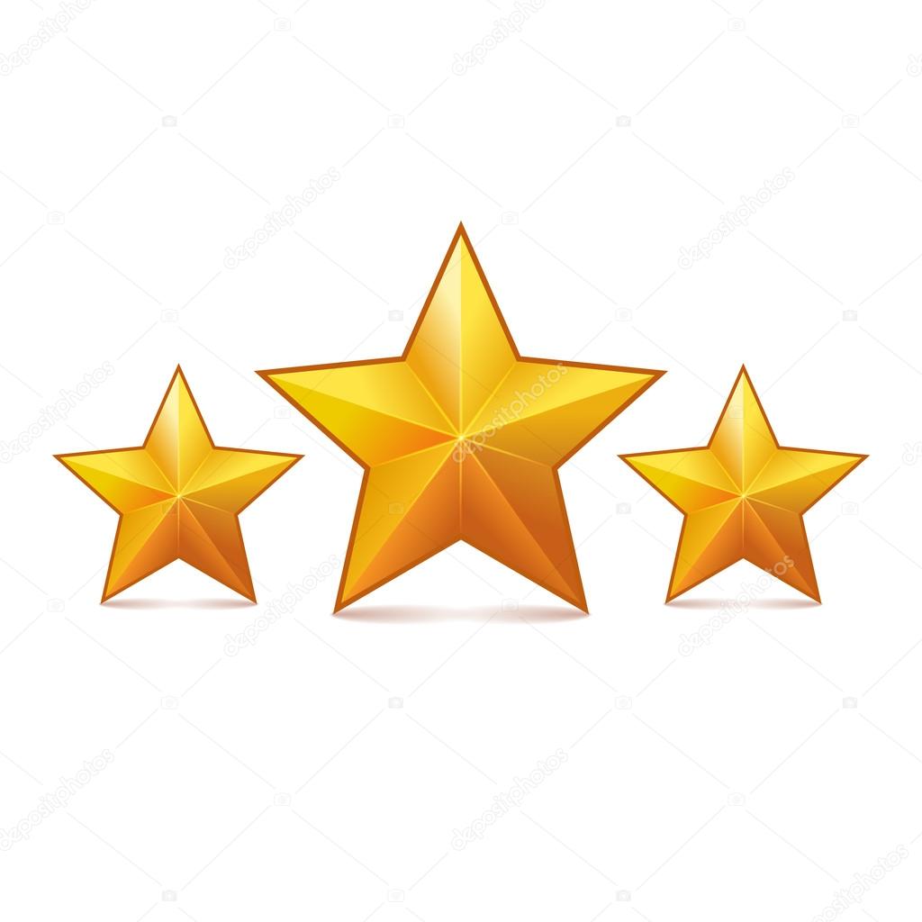 Rating Stars on White Background. Vector illustration