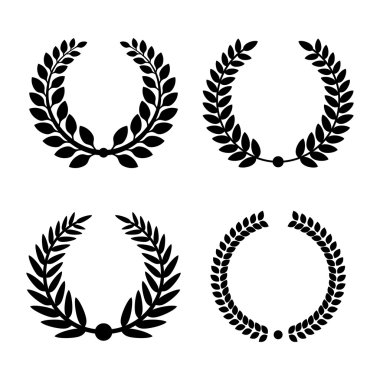 Laurel çelenk koymak. Vektör