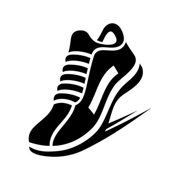 Icono del zapato para correr. Vector — Archivo Imágenes Vectoriales