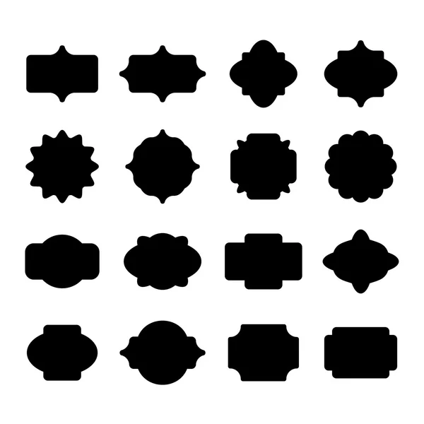 空白のラベルと枠のセットです。ベクトル. — ストックベクタ