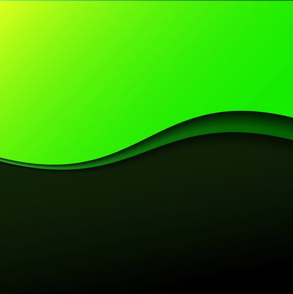 Fondo de onda verde abstracto con rayas — Vector de stock