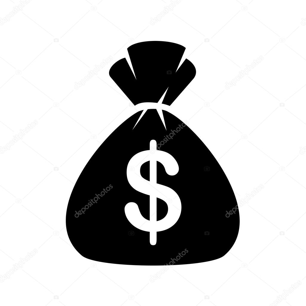 Money Bag Icon on White background. Vector