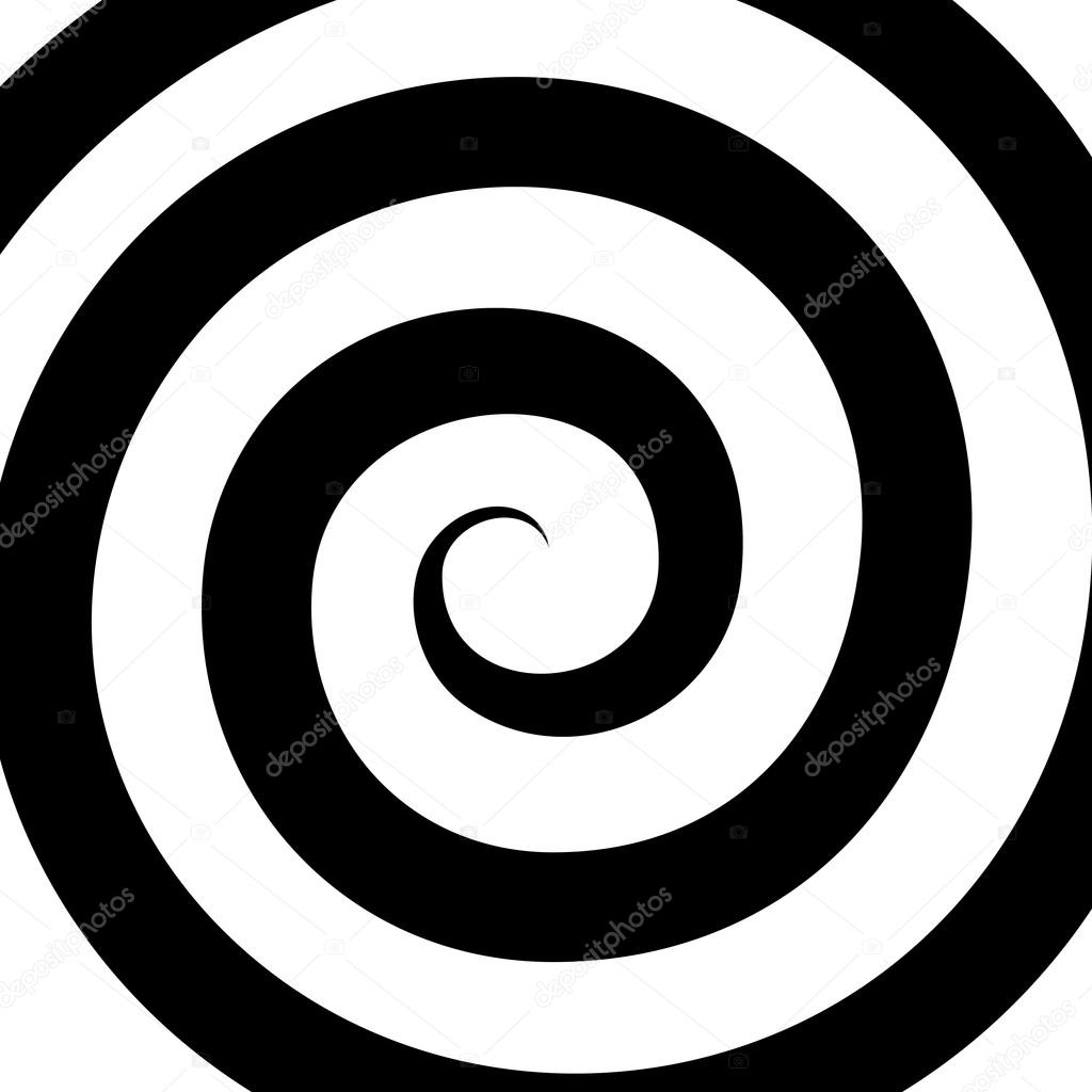 Hypnosis Spiral Pattern. Optical illusion. Vector