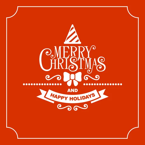 Red Christmas Greeting Card Background. Vector — Stock Vector