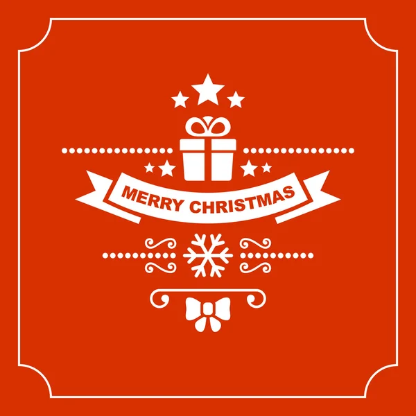 Red Christmas Greeting Card Background. Vector — Stock Vector