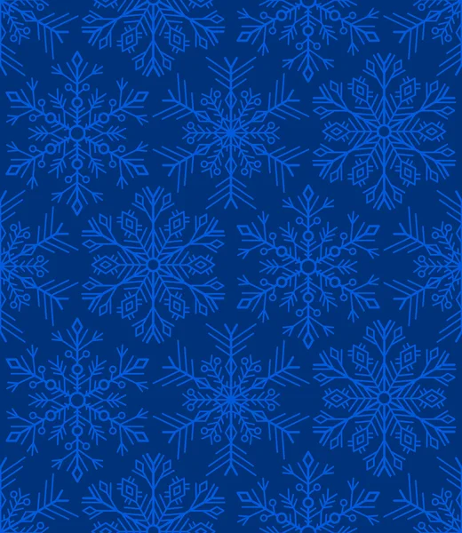 Snowflakes Seamless Background Pattern. Vector — Stock Vector