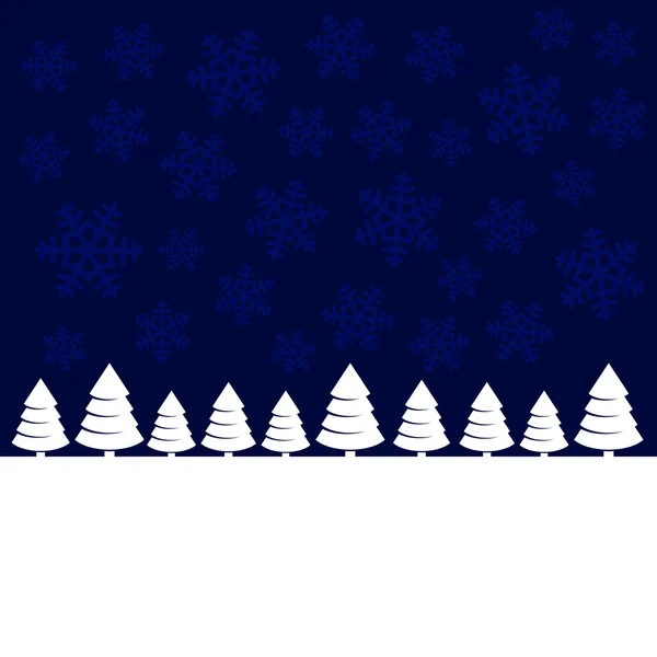 Feliz Navidad Paisaje Bosque Fondo. Vector — Archivo Imágenes Vectoriales