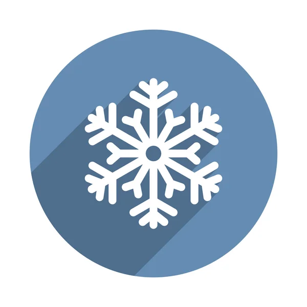 Snöflinga ikon i platt designerstil. Vektor — Stock vektor