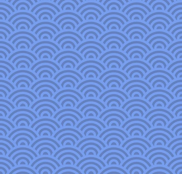 Wave Seamless Blue Pattern. Vector — Stock Vector