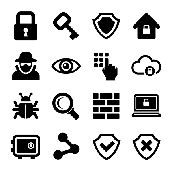 Conjunto de iconos de seguridad — Vector de stock