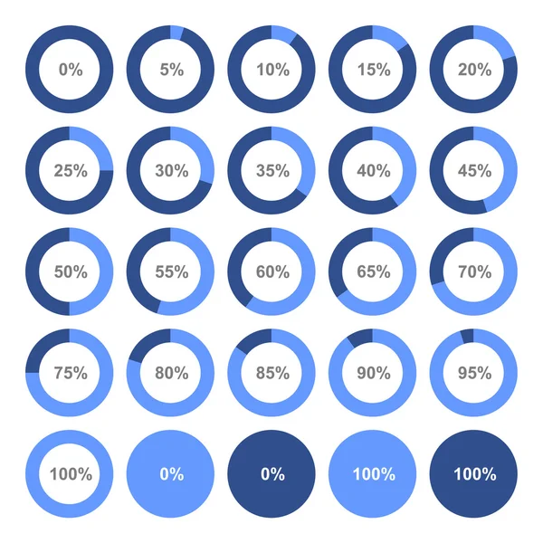 Diagrama de círculo Pie Charts elementos infográficos. Vetor — Vetor de Stock