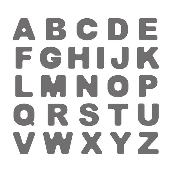 Vet lettertype op witte achtergrond. Vector — Stockvector