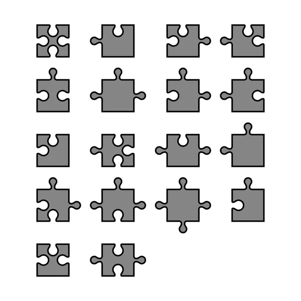 Puzzle puzzle pièces vierges constructeur — Image vectorielle