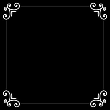 Retro sessiz film kaligrafi çerçeve siyah ekranda. Vektör