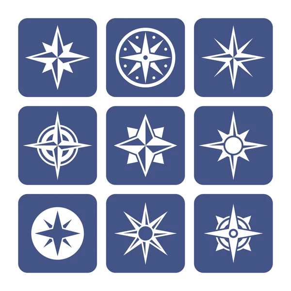 Compass Icons Set — Stock Vector