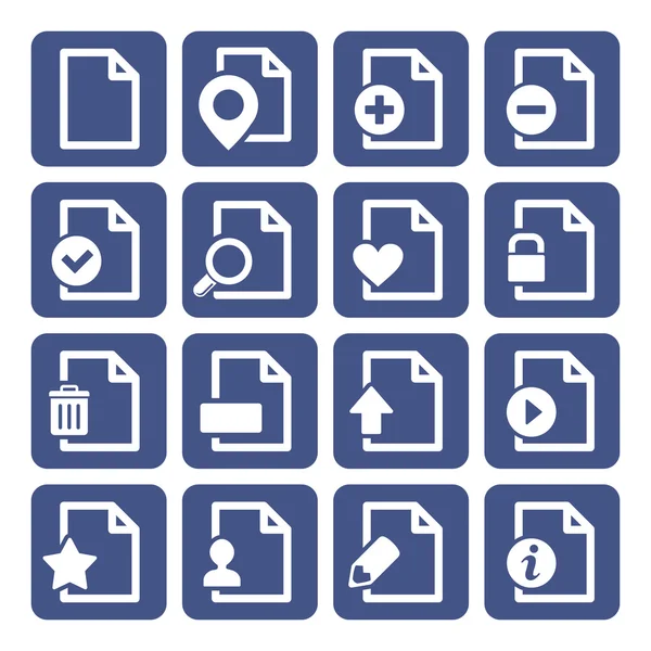 File Management Icons Set — Stock Vector