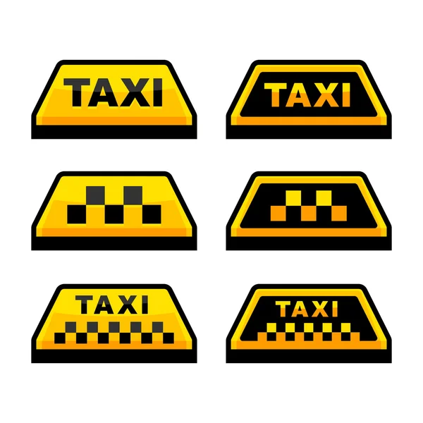 Juego de logo Taxi — Archivo Imágenes Vectoriales