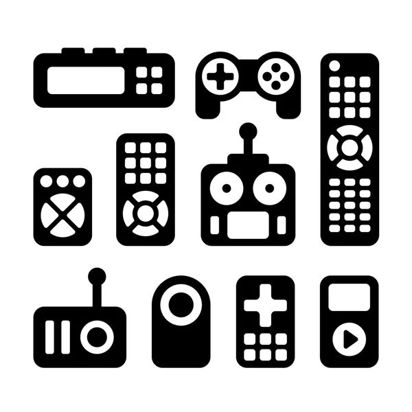 Remote Control Icons Set — Stock Vector