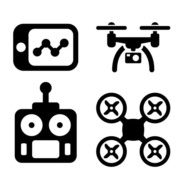 Icônes Quadrocopter . — Image vectorielle