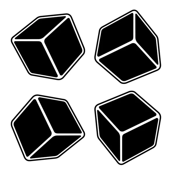 Set di scatole in bianco nero. Vettore — Vettoriale Stock