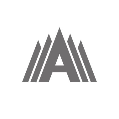 Harf A Logo kavramı simge. Vektör