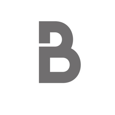 Mektup B Logo kavramı simge. Vektör