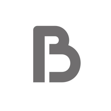 Mektup B Logo kavramı simge. Vektör