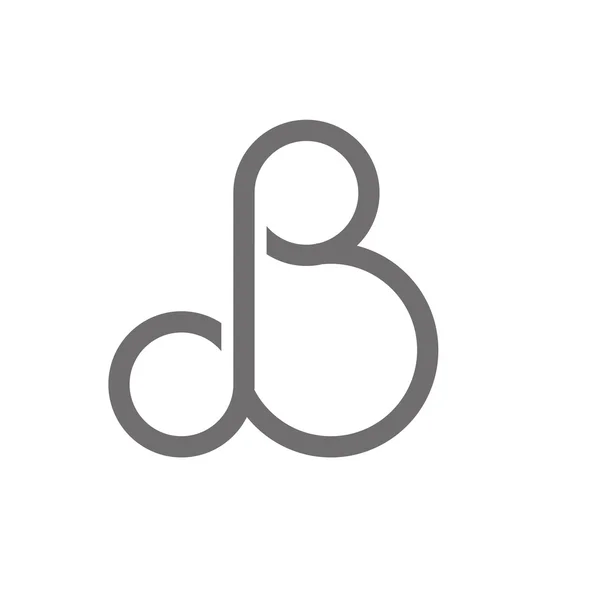 Lettera B Logo Concept Icon. Vettore — Vettoriale Stock