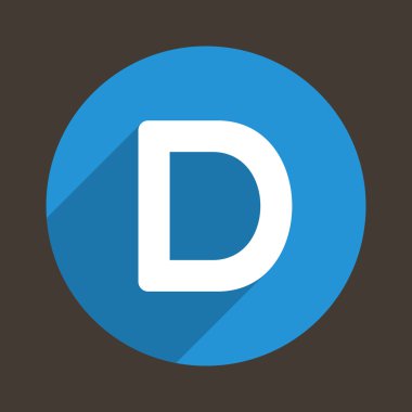d logo düz simge stil mektup. vektör