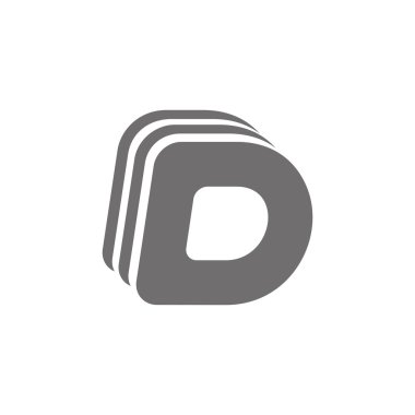 d logo kavramı simge mektup. vektör