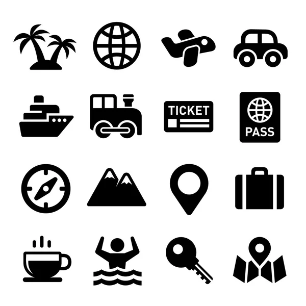 Travel Icons Set — Stock Vector