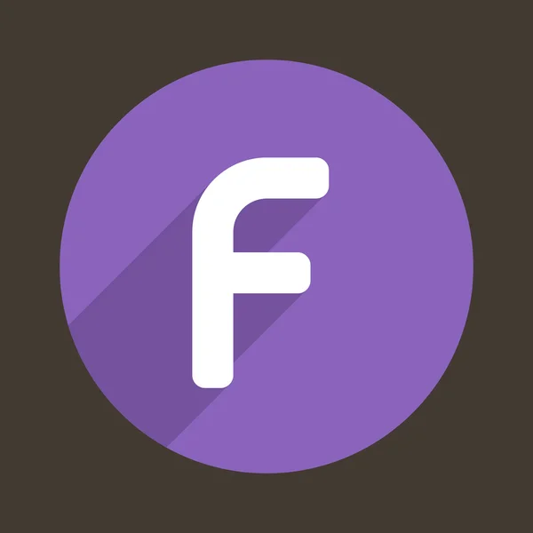 Bokstav F Logo platta ikon stil. Vektor — Stock vektor
