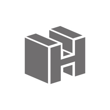 H harfi Logo kavramı simge. Vektör