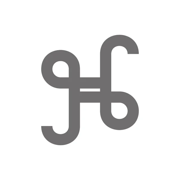 Γράμμα H λογότυπο έννοια εικονίδιο. Διάνυσμα — Διανυσματικό Αρχείο