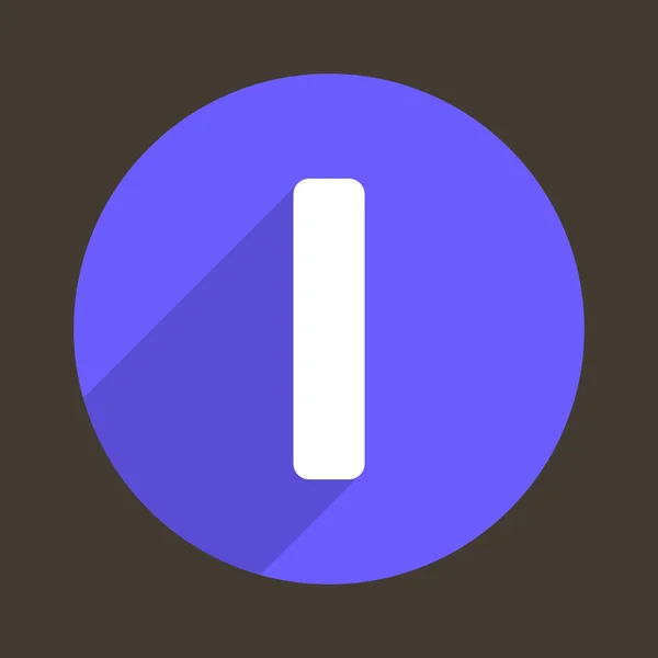Lettre I Logo Flat Icon Style. Vecteur — Image vectorielle