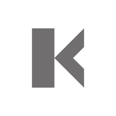 mektup k logo kavramı simge. vektör