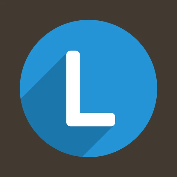 Lettre L Logo Flat Icon Style. Vecteur — Image vectorielle