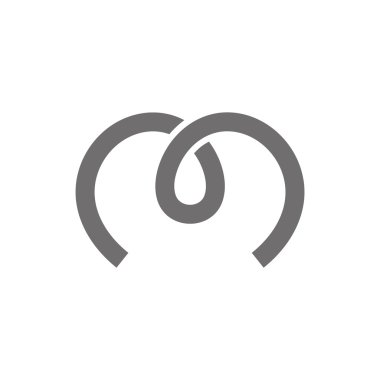 Harf M Logo kavramı simge. Vektör