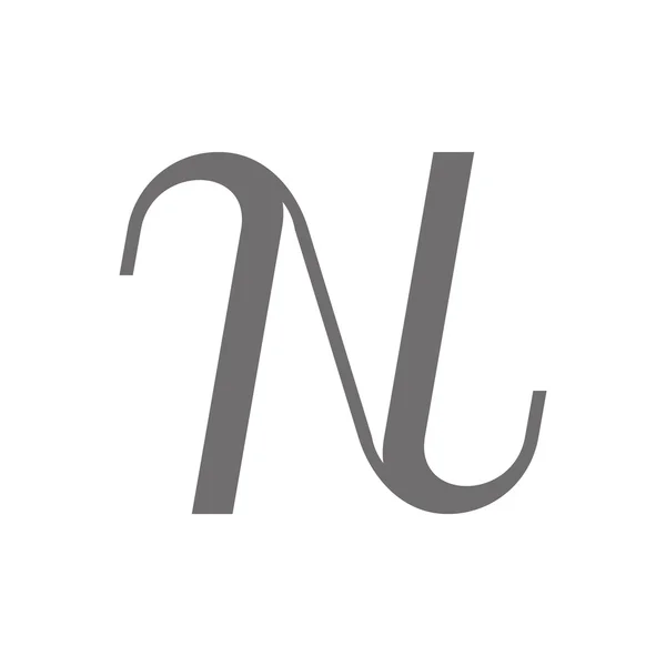 Huruf N Logo Konsep Ikon. Vektor - Stok Vektor