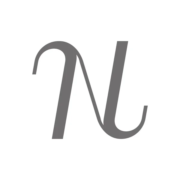 Lettera N Logo Concept Icon. Vettore — Vettoriale Stock