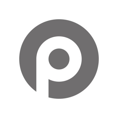 P harfi Logo kavramı simge. Vektör
