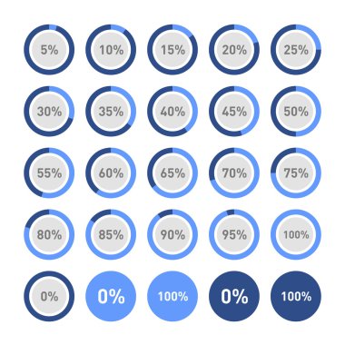 Daire diyagram pasta grafikler Infographic öğeleri. Vektör