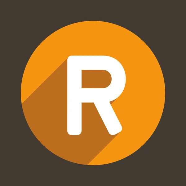 Letter R Logo platte pictogramstijl. Vector — Stockvector