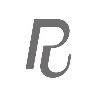 R harfi Logo kavramı simge. Vektör