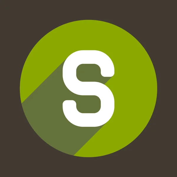 Brief S Logo platte pictogramstijl. Vector — Stockvector