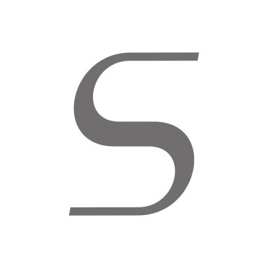 S harfi Logo kavramı simge. Vektör