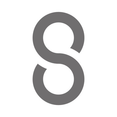 S harfi Logo kavramı simge. Vektör