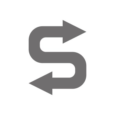 S harfi Logo kavramı simge. Vektör