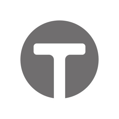 Mektup T Logo kavramı simge. Vektör